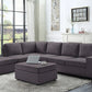 Cassia - 7 Seat Reversible Modular Sectional Sofa With Ottoman - Furniture Home Direct