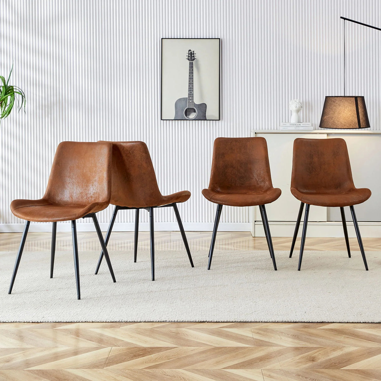 Modern Medieval Style Restaurant Cushioned Chairs With Suede Backrests - Furniture Home Direct