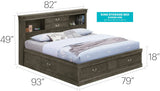 Louis Phillipe - Bookcase Storage Bed - Furniture Home Direct