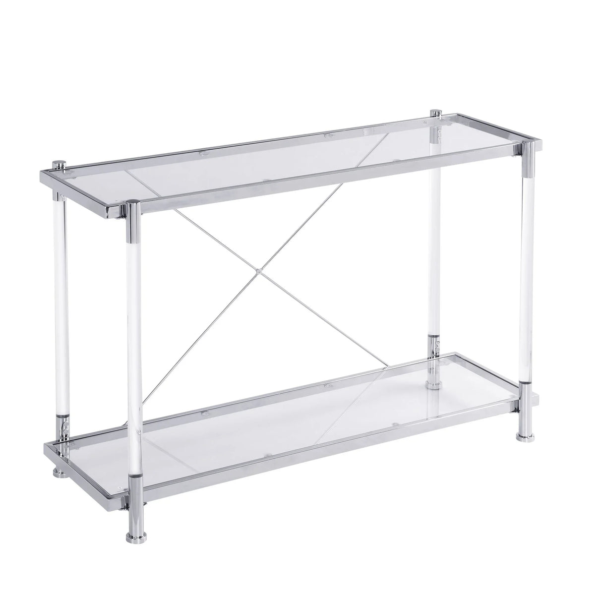 Chrome Acrylic Console Table - Chrome - Furniture Home Direct