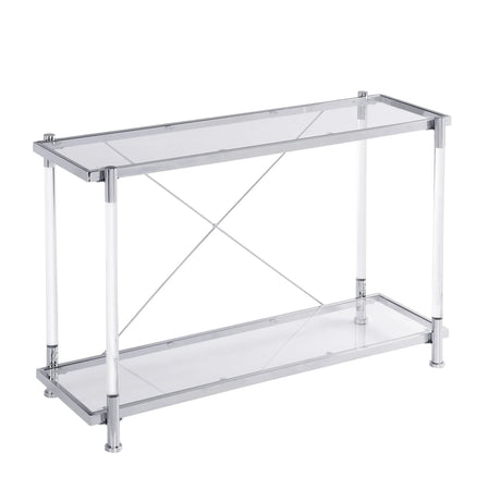 Chrome Acrylic Console Table - Chrome - Furniture Home Direct