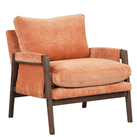 Mid-Century Modern Velvet Accent Chair, Leisure Chair With Solid Wood And Thick Seat Cushion For Living Room, Bedroom, Studio - Furniture Home Direct