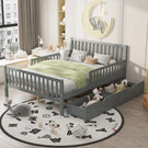Platform Bed With Guardrails On Both Sides And 2 Storage Drawers - Furniture Home Direct