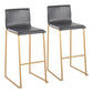 Mara - Contemporary Upholstered Barstool (Set of 2) - Furniture Home Direct