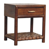 T Bar Nightstand - Dark Brown - Furniture Home Direct