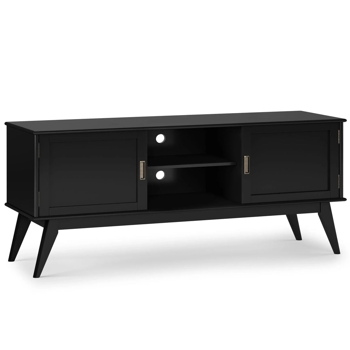 Draper - Handcrafted Mid Century Low TV Media Stand - Furniture Home Direct