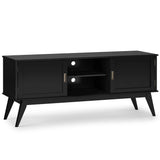 Draper - Handcrafted Mid Century Low TV Media Stand - Furniture Home Direct