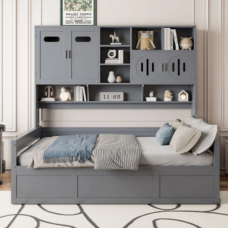 Daybed With All-In-One Cabinet And Shelf - Furniture Home Direct