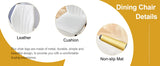 Dining Chairs Set of 4 Modern PU Upholstered Sleek White - Furniture Home Direct