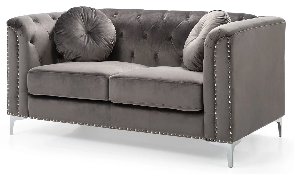 Stylish Sloped Arm Loveseat - Furniture Home Direct