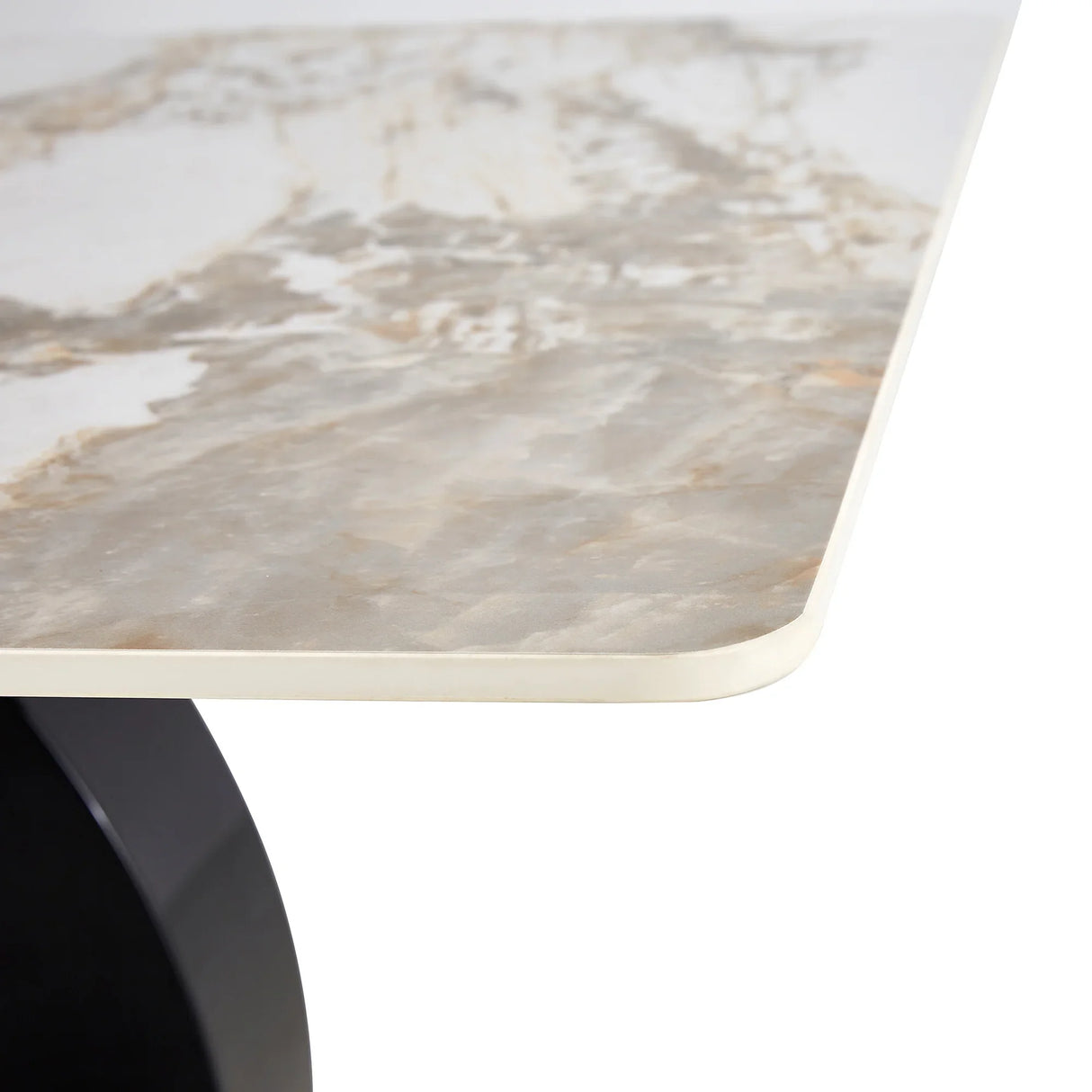 Large Rectangular Faux Marble Dining Table - Furniture Home Direct