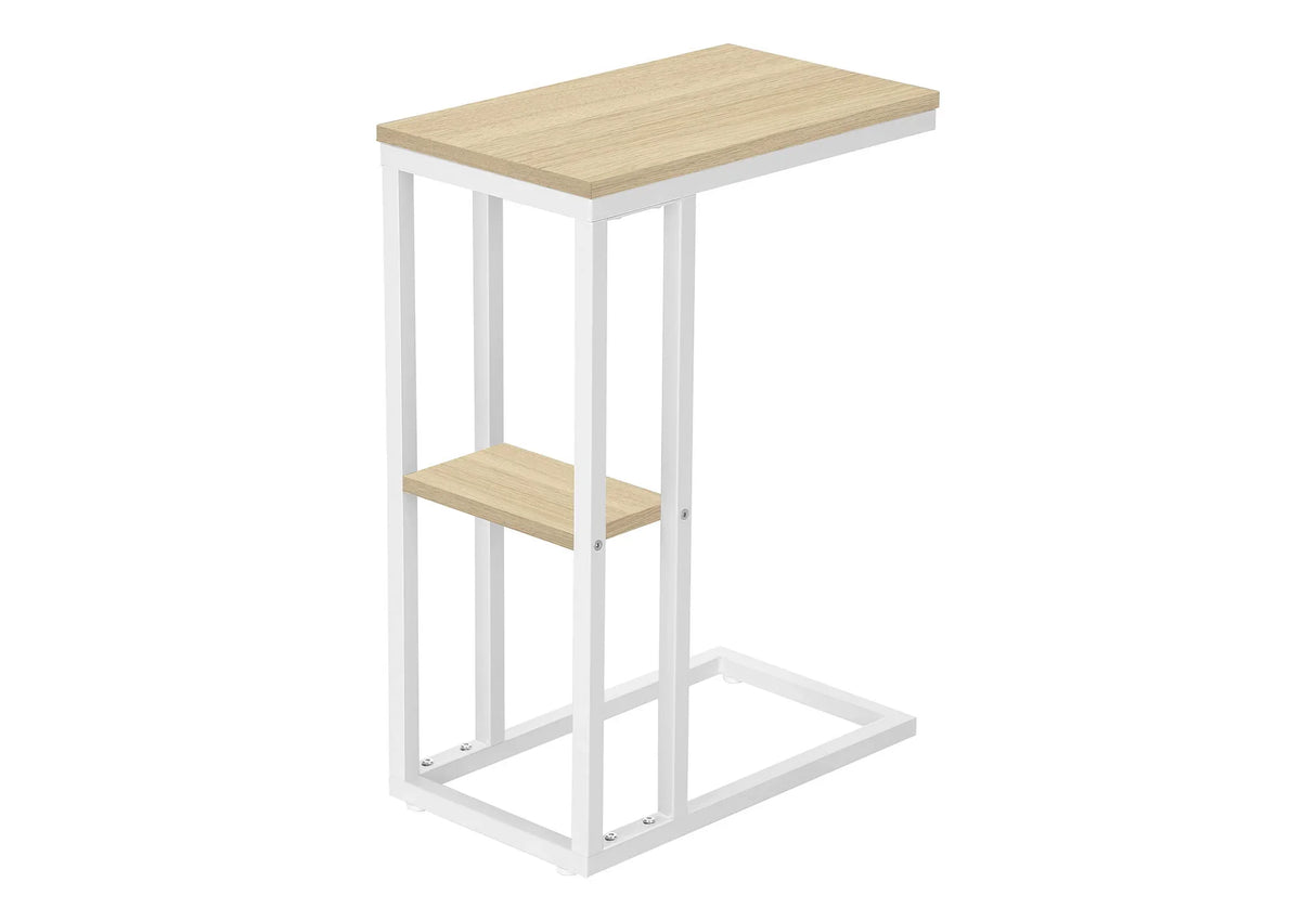 Accent Table, C - Shaped, Marble Look Contemporary & Modern Convenient Design - Furniture Home Direct