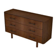 Logan - Mid-Century Modern Dresser With 6 Drawers - Brown - Furniture Home Direct