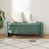 Ottoman Oval Storage Bench, 3D Lamb Fleece Bench With Large Storage Space For The Living Room, Entryway And Bedroom - Furniture Home Direct