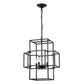 4 Light Metal Lantern Tiered Pendant Hanging Light Fixtures, Industrial Farmhouse Adjustable Height Chandeliers For Dining Room Hallway Foyer Entryway (E12 Bulbs Not Included) - Furniture Home Direct