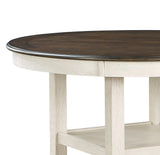 Counter Height Dining Set with Shelves Antique White - Furniture Home Direct
