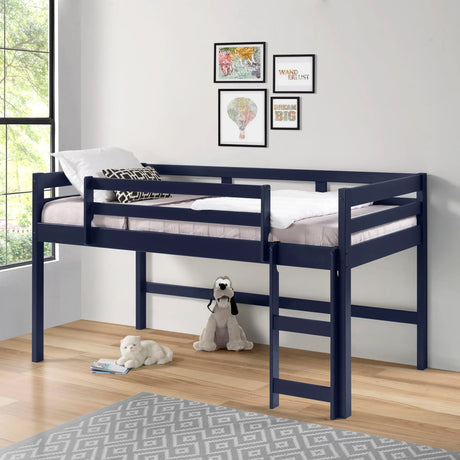 Lara - Twin Loft Bed - Navy Blue - Furniture Home Direct