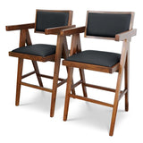 Athena - Counter Chair - Black / Brown - Furniture Home Direct