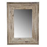 Rectangle Wall Accent Mirror With Distressed Wood Frame - Brown - Furniture Home Direct