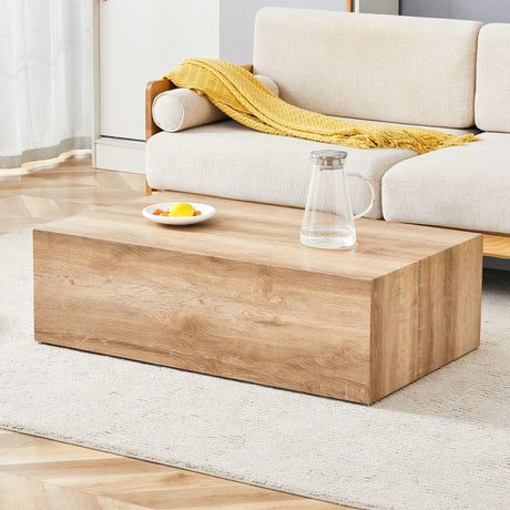 Modern Coffee Table With Smooth Light Wood Texture Patterns Material - Natural Wood - Furniture Home Direct