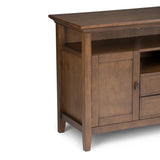 Redmond - Tall TV Media Stand - Rustic Natural Aged Brown - Furniture Home Direct