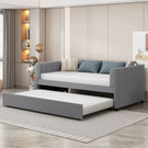 Upholstered Daybed With Ergonomic Design Backrest - Furniture Home Direct
