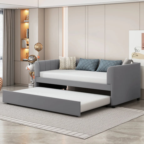 Upholstered Daybed With Ergonomic Design Backrest - Furniture Home Direct