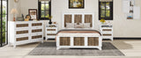 Bedroom Set Full Size Bed Dresser Nightstands Wood White - Furniture Home Direct