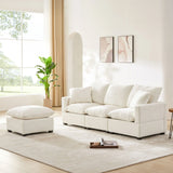 Modern Modular Sofa, 4 Seat Chenille Sectional Couch Set With 2 Pillows Included, Freely Combinable Indoor Funiture For Living Room - Furniture Home Direct