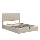 Elegant Upholstered Platform Bed With Hydraulic Storage System - Furniture Home Direct