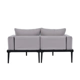 Outdoor Sectional Sofa With Chaise All Weather Gray - Furniture Home Direct