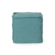 Hansolo - Yarn Square Pouf Ottoman Or Floor Cushion - Teal - Furniture Home Direct