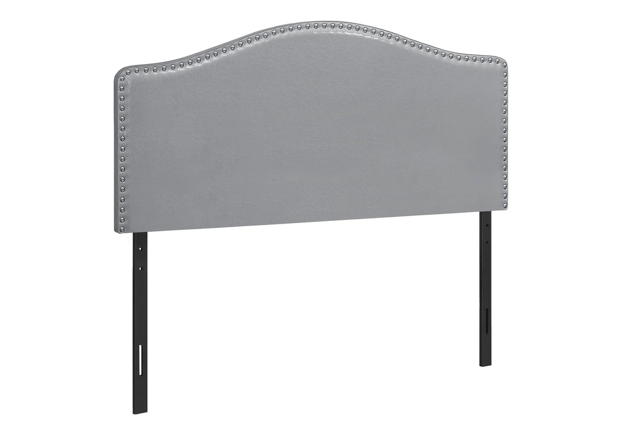 Full Size, Bed Headboard Only, Upholstered Transitional - Gray - Furniture Home Direct