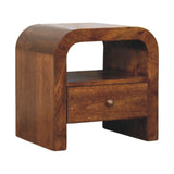 Darcy - Nightstand With Drawer And Open Shelf - Brown - Furniture Home Direct