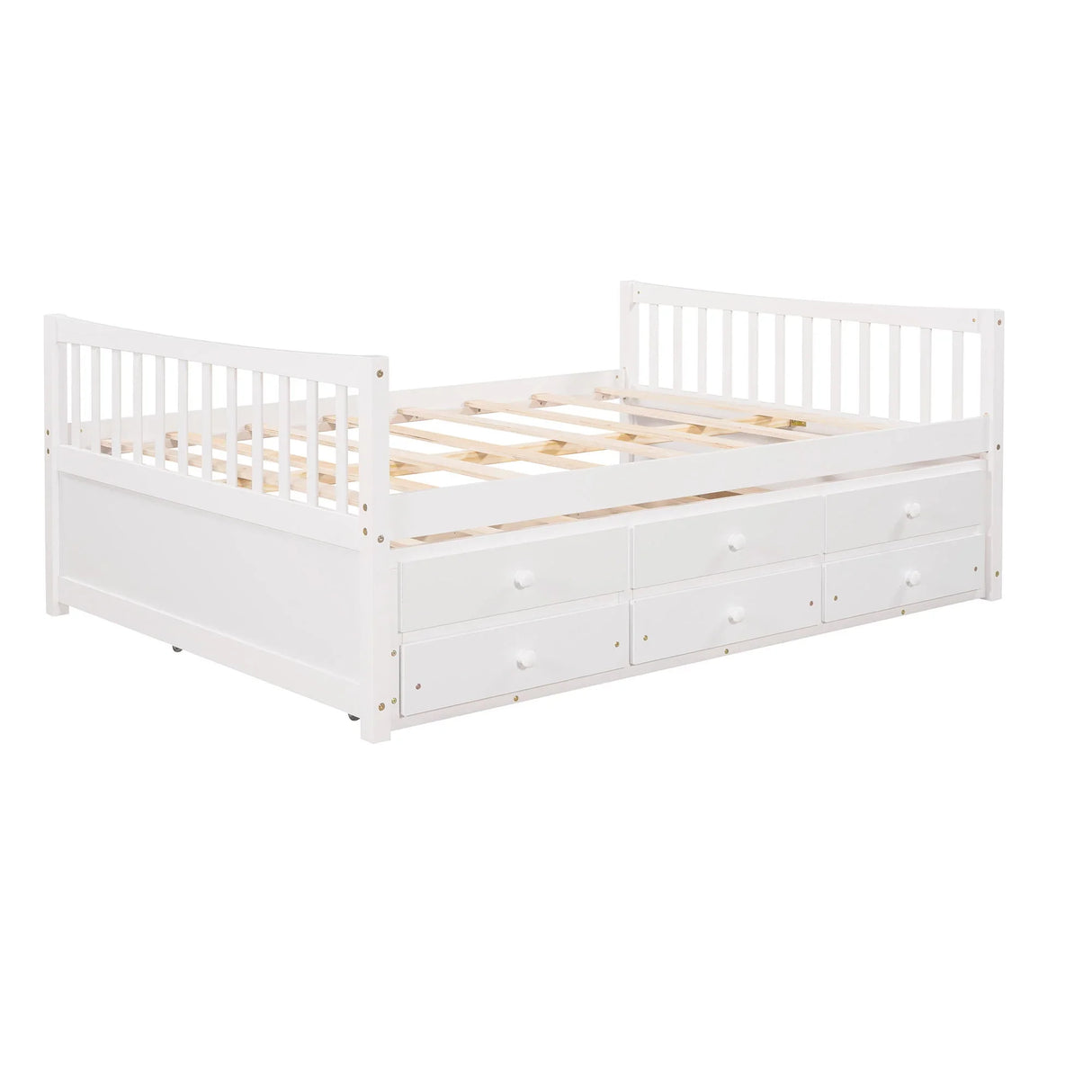 Twin Size Daybed With Trundle And Drawers - Furniture Home Direct