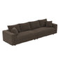 Plush Corduroy 4 Seat Sofa, Modern Comfy Upholstered Sofa Cloud Couch, Deep Seat Couches With Soft Pillows - Furniture Home Direct