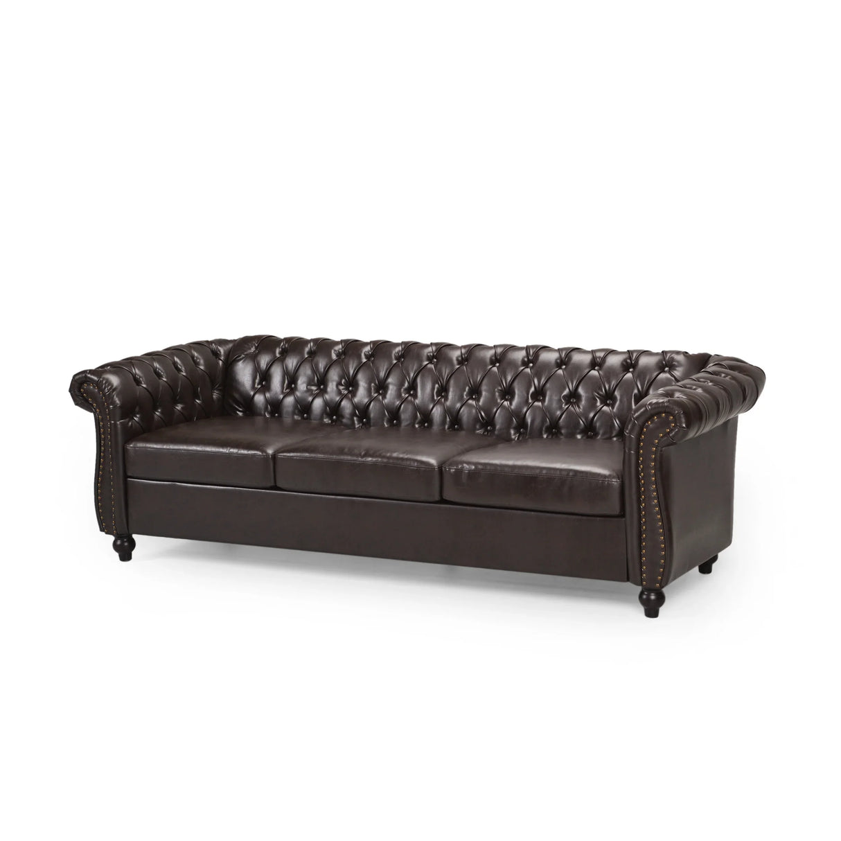 3 Seater Sofa -Brown - Furniture Home Direct
