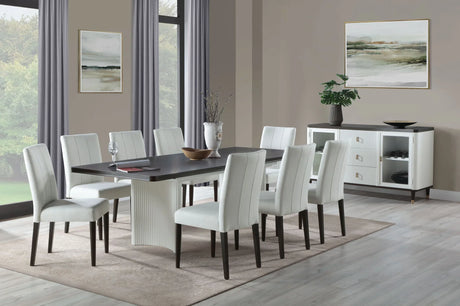 Carene - Dining Table (With Leaf) - Brown / White - Furniture Home Direct