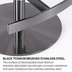 Bar Stool Leather Upholstered Chrome Pedestal Brown - Furniture Home Direct
