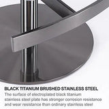 Bar Stool Leather Upholstered Chrome Pedestal Brown - Furniture Home Direct
