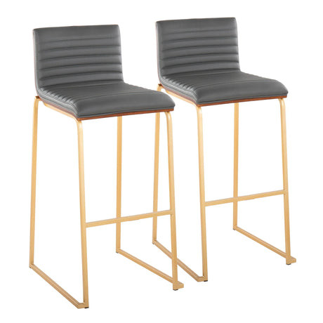 Mason Mara - Contemporary Versatile Desig Fixed Height Barstool (Set of 2) - Furniture Home Direct