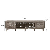 Rustic Barndoor Open-Storage TV Stand For TVs Up To 80" - Furniture Home Direct