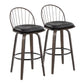 Riley - Industrial / Urban Fixed Height Barstool With Swivel With Removable Cushion (Set of 2) - Furniture Home Direct