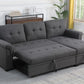 Lucca - Linen Reversible Sleeper Sectional Sofa With Storage Chaise - Furniture Home Direct