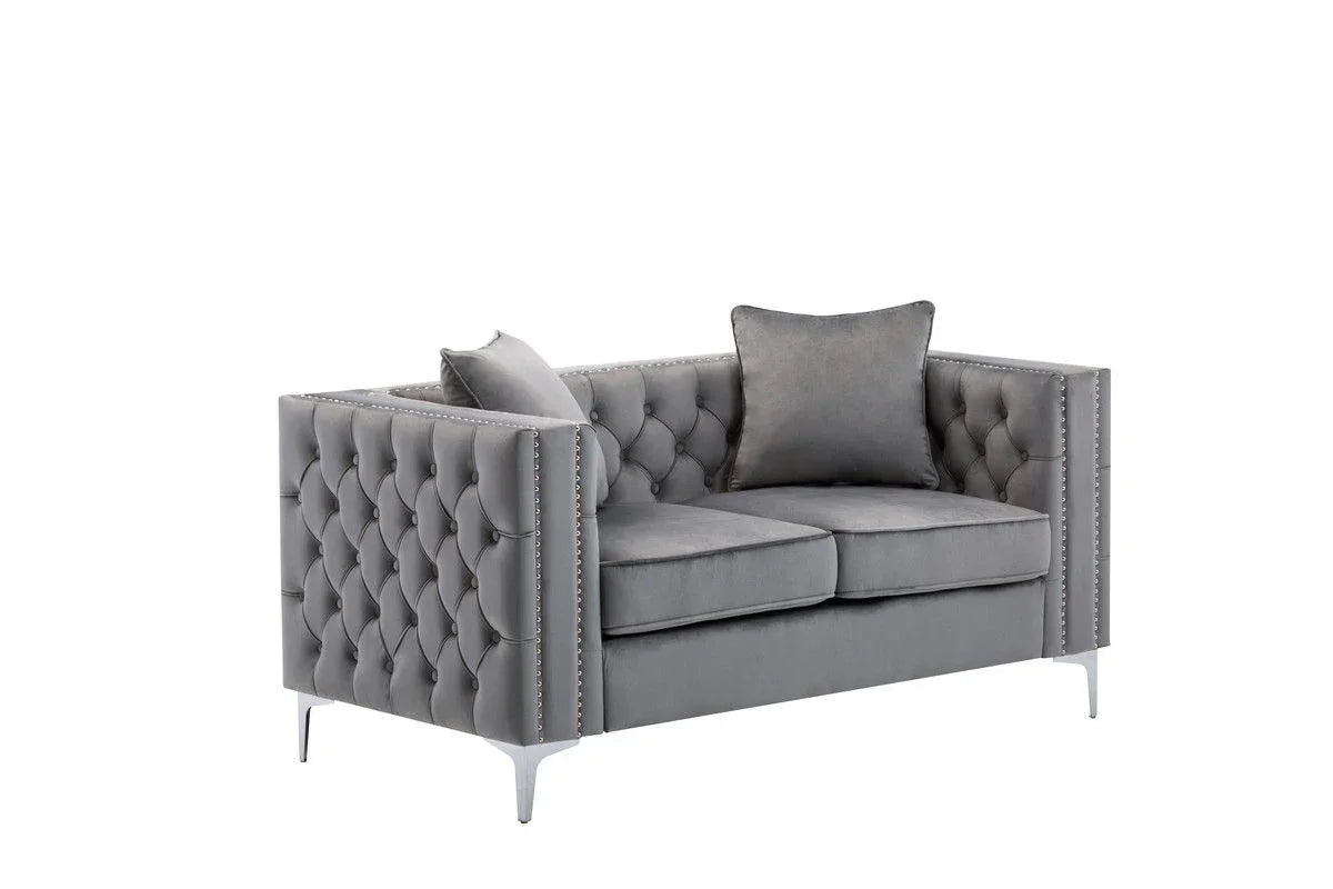 Lorreto - Velvet Loveseat - Furniture Home Direct