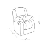 Stonic - Glider Recliner Modern Design - Furniture Home Direct