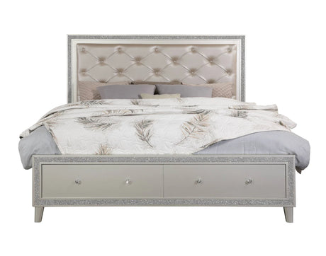 Sliverfluff - Bed With LED - Furniture Home Direct