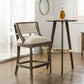 Paris - Farmhouse Counter Height Bar Stool With Backrest - Furniture Home Direct