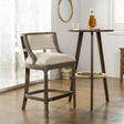 Paris - Farmhouse Counter Height Bar Stool With Backrest - Furniture Home Direct