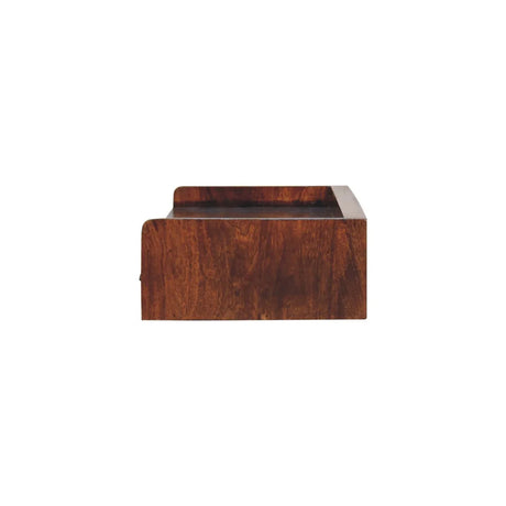 Floating Circle Bedside Table - Chestnut - Furniture Home Direct